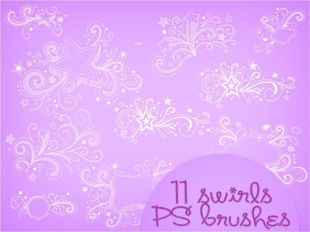 Swirl Star Brushes Free