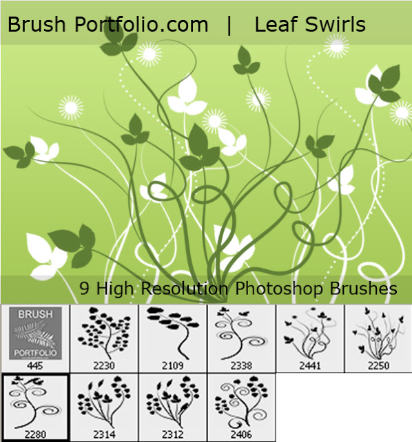 Leaf Swirls Brushes
