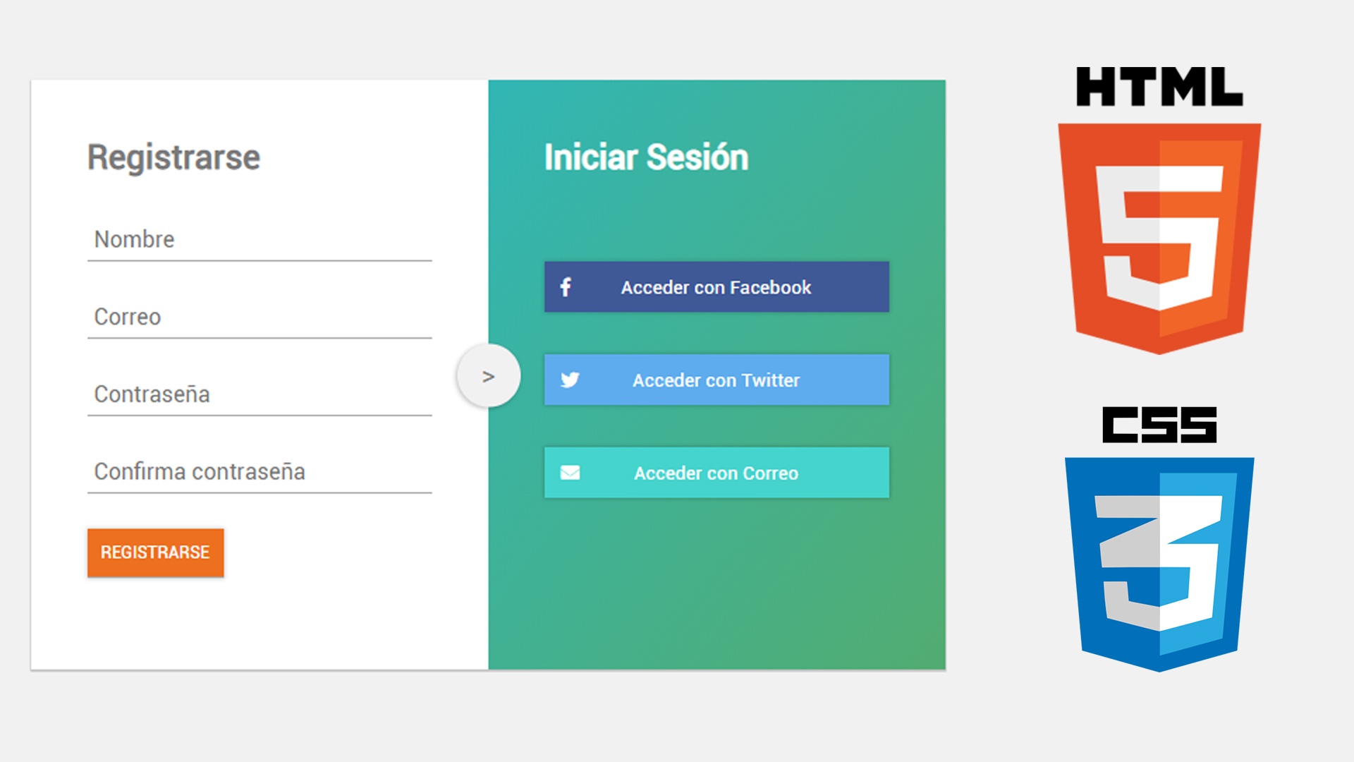 Como Diseñar una Interfaz de Login y Registro en HTML Y ...